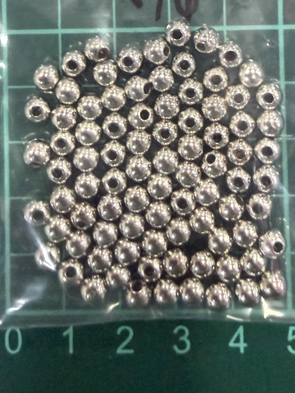 Bead 6mm Silver